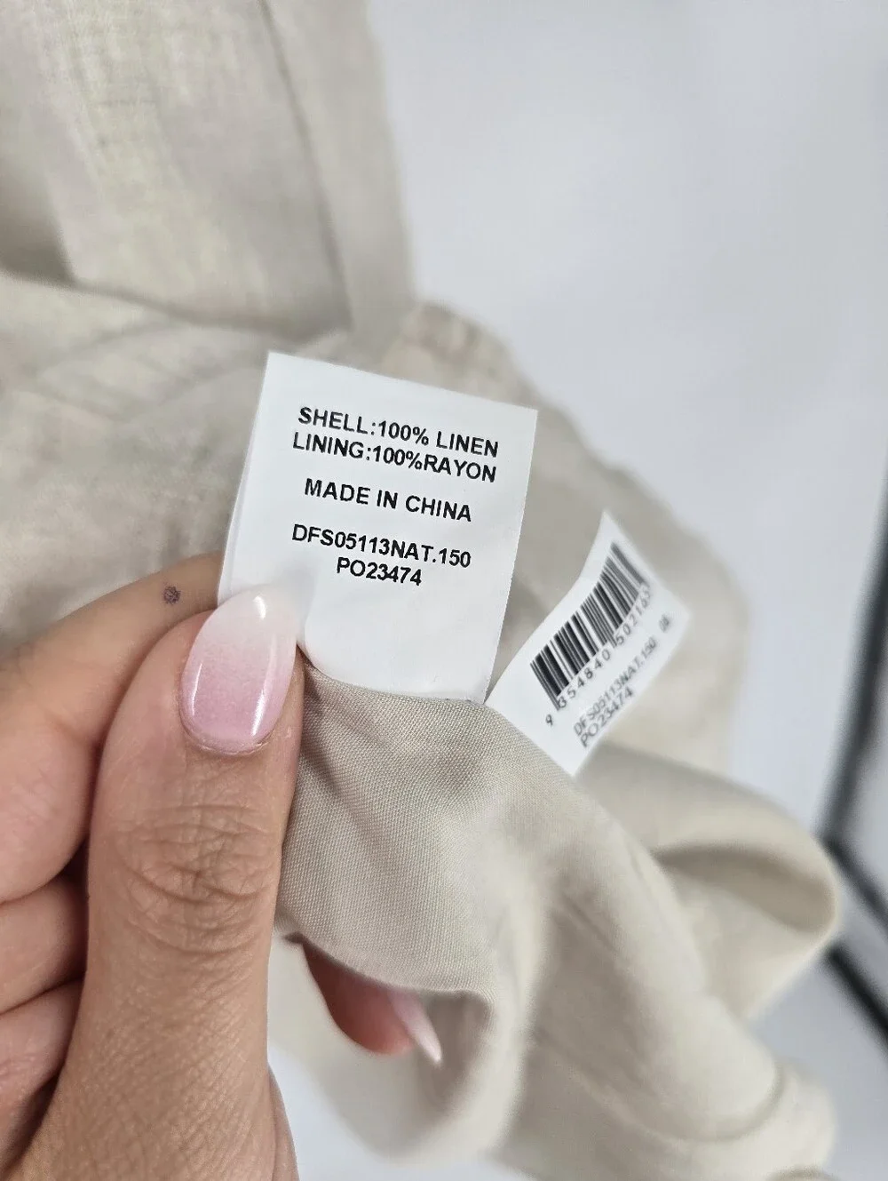 Dissh Linen Beige Drawstring Cargo Midi Skirt Size 4